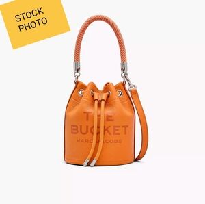 Orange Marc Jacobs The Bucket Bag Women's Leather Bag *orig drawstring replaced*